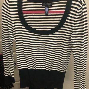 Banana Republic black and white striped sweater
